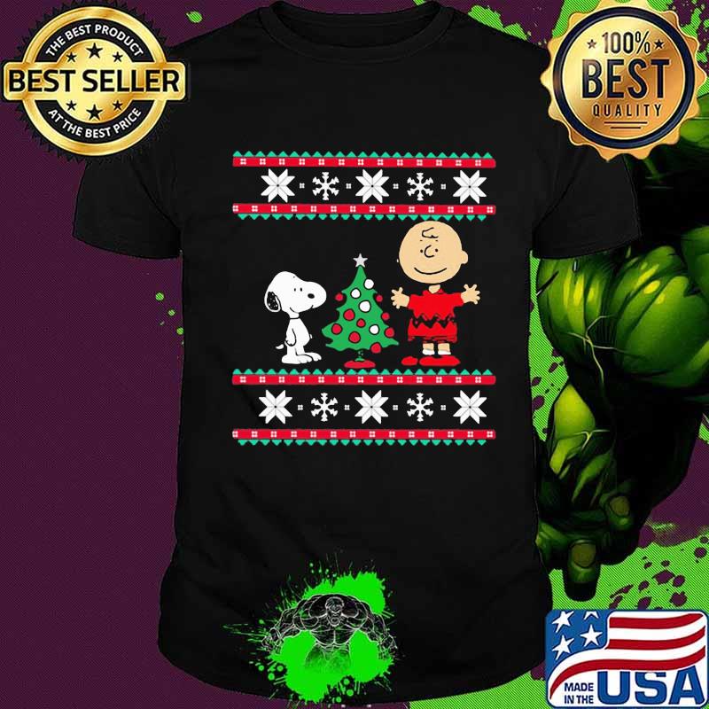 Charlie brown and snoopy ugly christmas shirt
