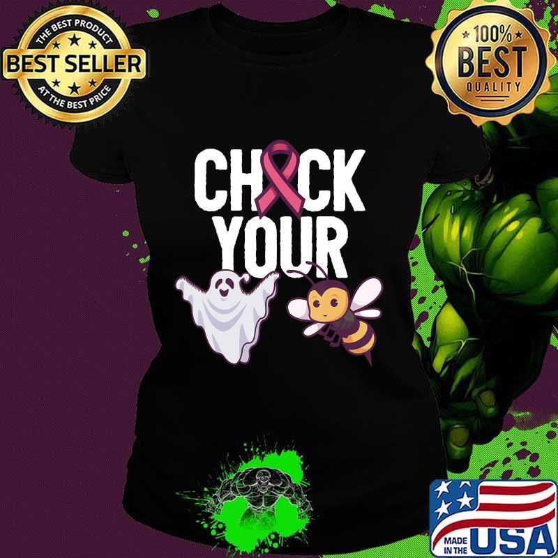 Check Your Boo Bees cancer awareness T-Shirt Ladies tee Check Your Boo Bees cancer awareness T-Shirt Ladies tee