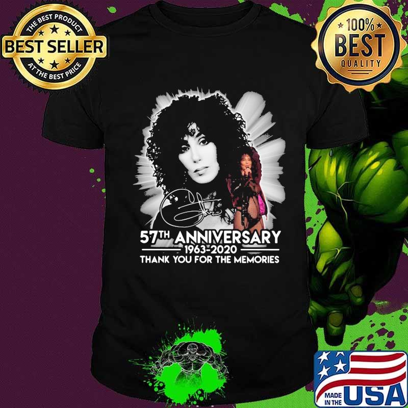 Cher 1980 57th anniversary 1963-2020 thank you for the memories signature shirt