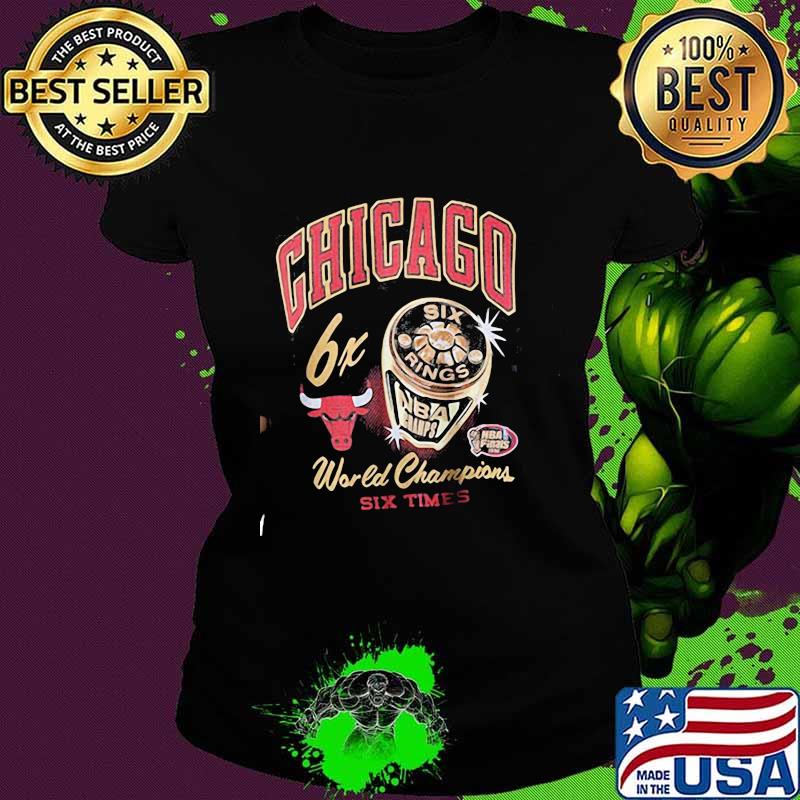 Chicago bulls 6x world champions six times s Ladies tee Chicago bulls 6x world champions six times s Ladies tee