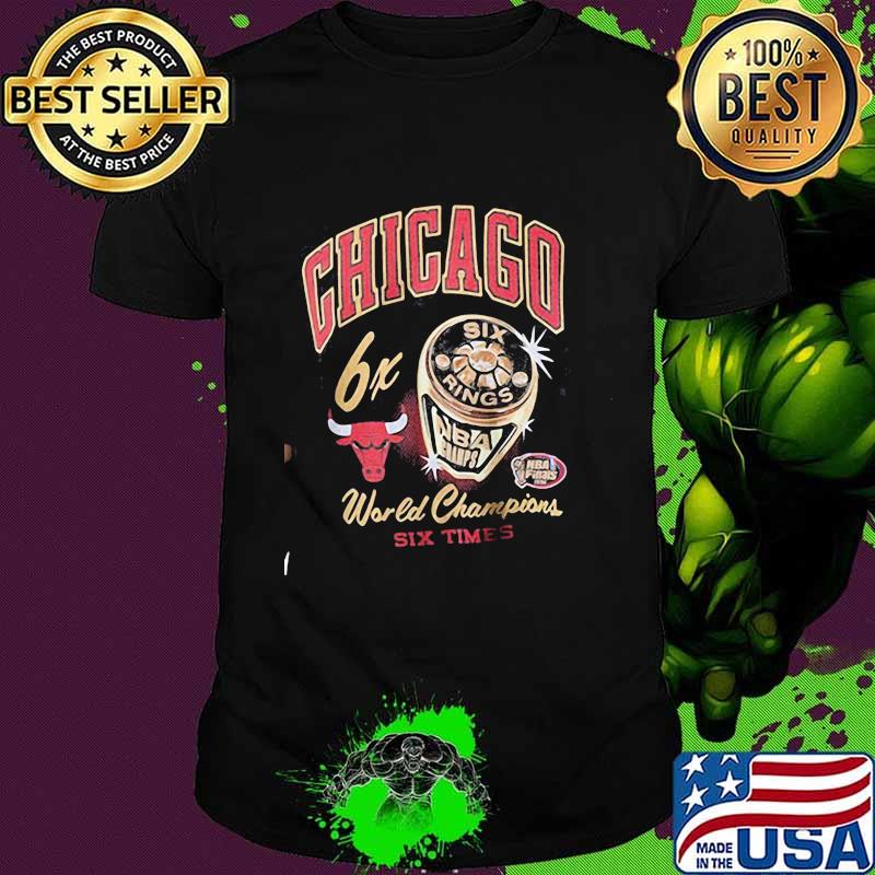 Chicago bulls 6x world champions six times shirt