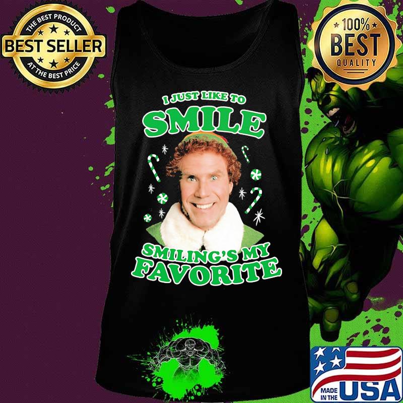 Christmas elf i just like to smile smiling's my favorite s Tank top Christmas elf i just like to smile smiling's my favorite s Tank top