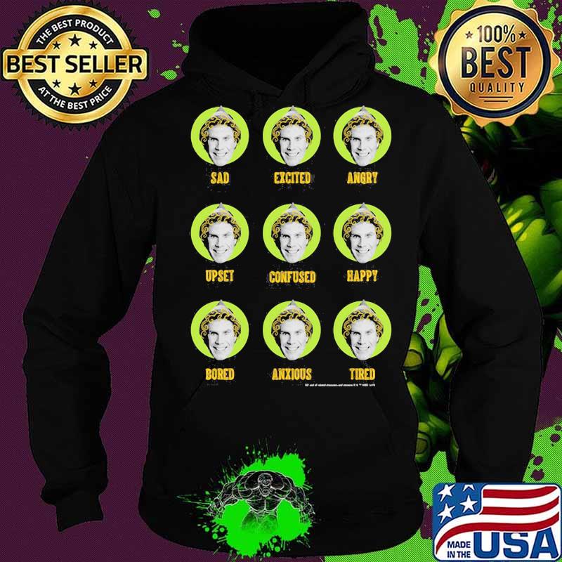 Christmas elf sad excited angry upset confused happy bored anxious tired s Hoodie Christmas elf sad excited angry upset confused happy bored anxious tired s Hoodie