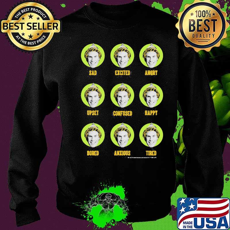 Christmas elf sad excited angry upset confused happy bored anxious tired s Sweater Christmas elf sad excited angry upset confused happy bored anxious tired s Sweater