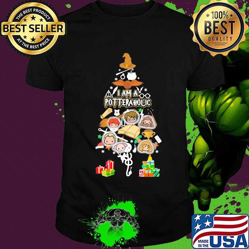 Christmas tree i am a potter aholic shirt