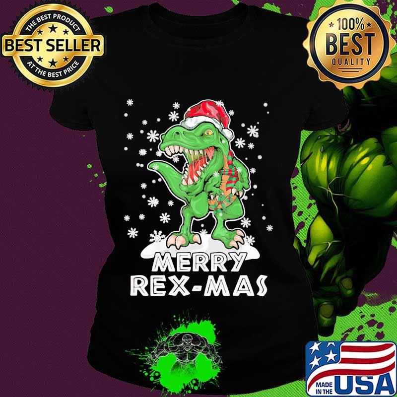 Dinosaur merry christmas rex-mas s Ladies tee Dinosaur merry christmas rex-mas s Ladies tee