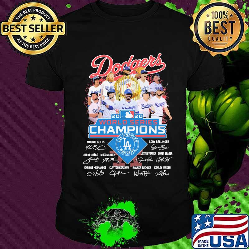Dodgers 2020 world series champions los angeles dodgers signatures shirt