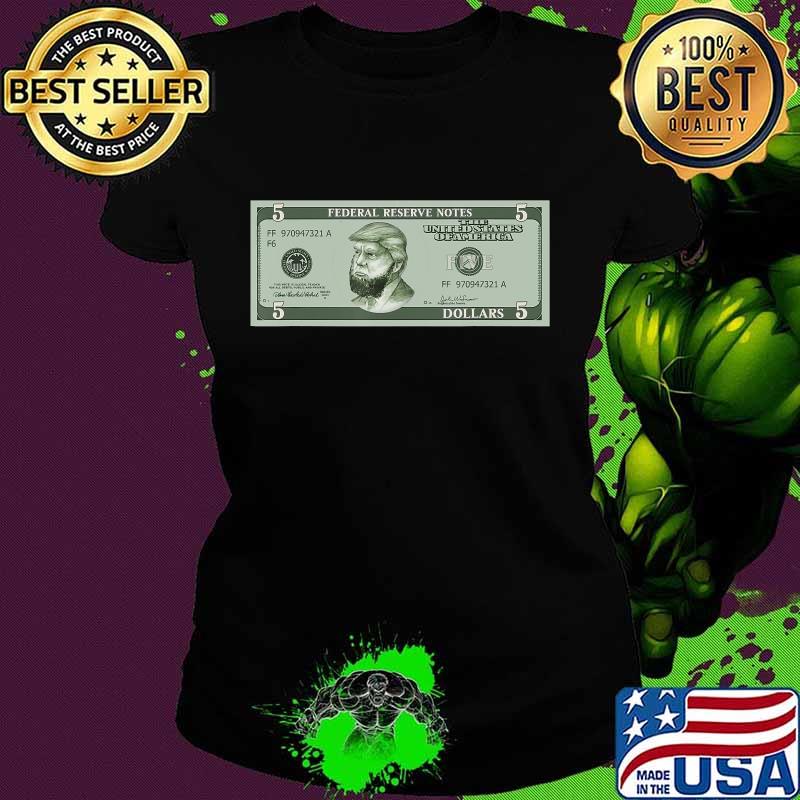 Donald trump as abraham lincoln five dollar bill 2020 s Ladies tee Donald trump as abraham lincoln five dollar bill 2020 s Ladies tee