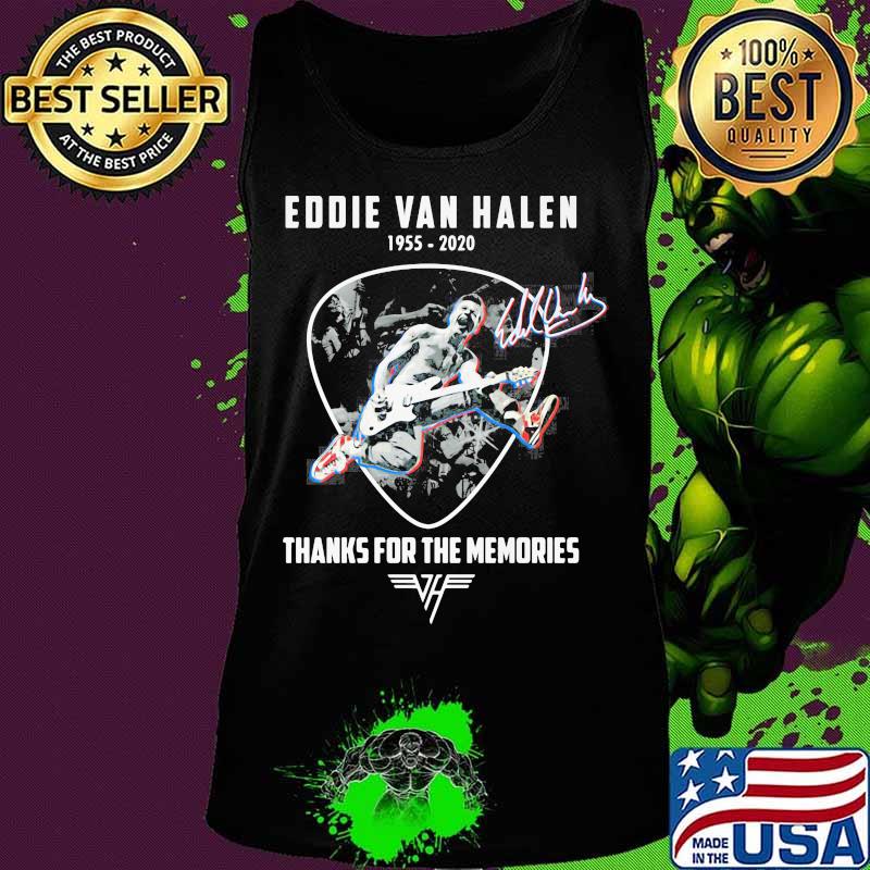 Eddie van halen 1955 2020 thank for the memories signature s Tank top Eddie van halen 1955 2020 thank for the memories signature s Tank top