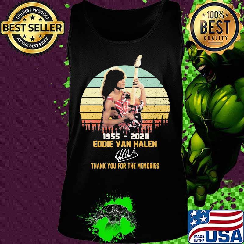 Eddie van halen 1955 2020 thank for the memories signature vintage retro s Tank top Eddie van halen 1955 2020 thank for the memories signature vintage retro s Tank top