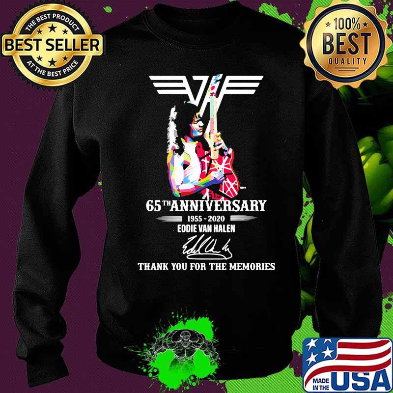 Eddie van halen 65th anniversary 1955 2020 thank for the memories signatures s Sweater Eddie van halen 65th anniversary 1955 2020 thank for the memories signatures s Sweater