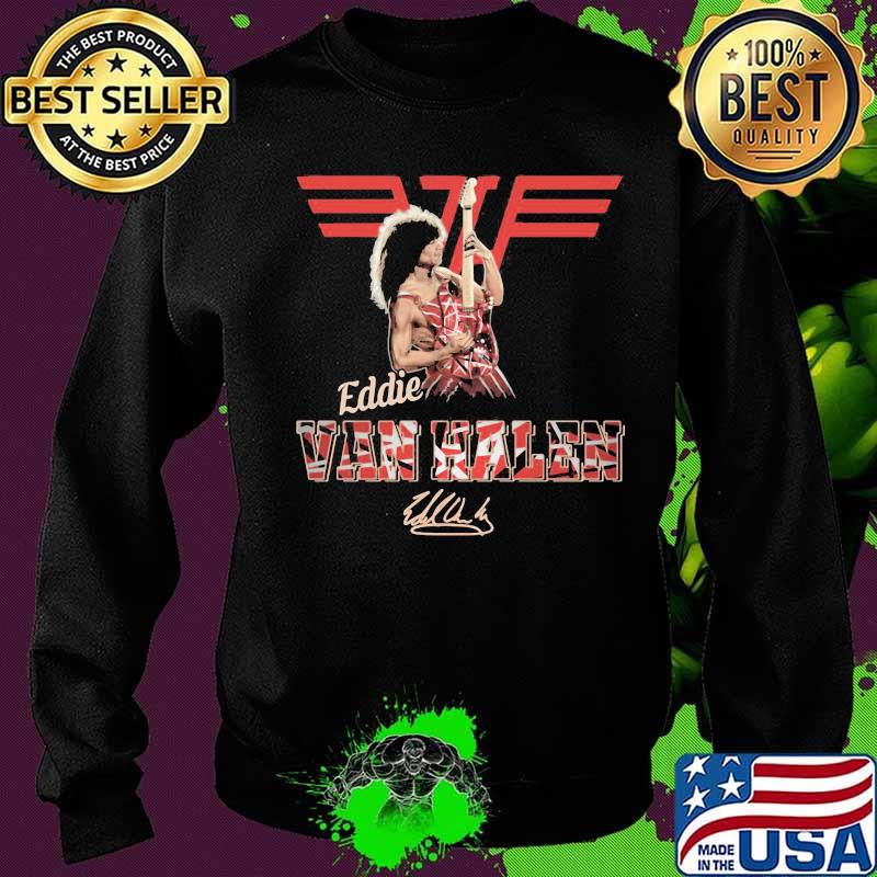 Eddie van halen playing guitar signature s Sweater Eddie van halen playing guitar signature s Sweater