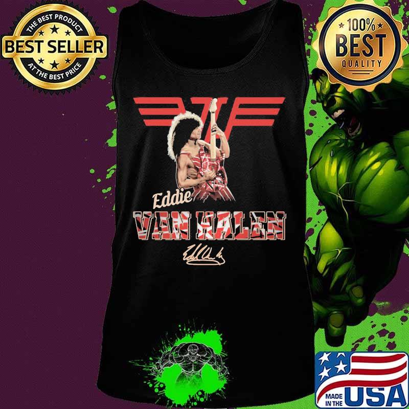 Eddie van halen playing guitar signature s Tank top Eddie van halen playing guitar signature s Tank top
