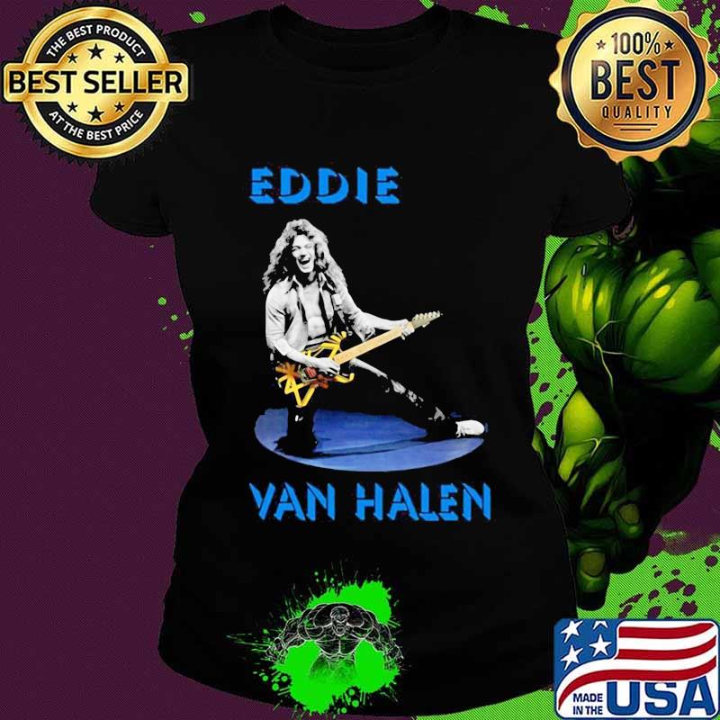 Eddie van halen playing guitar vintage s Ladies tee Eddie van halen playing guitar vintage s Ladies tee