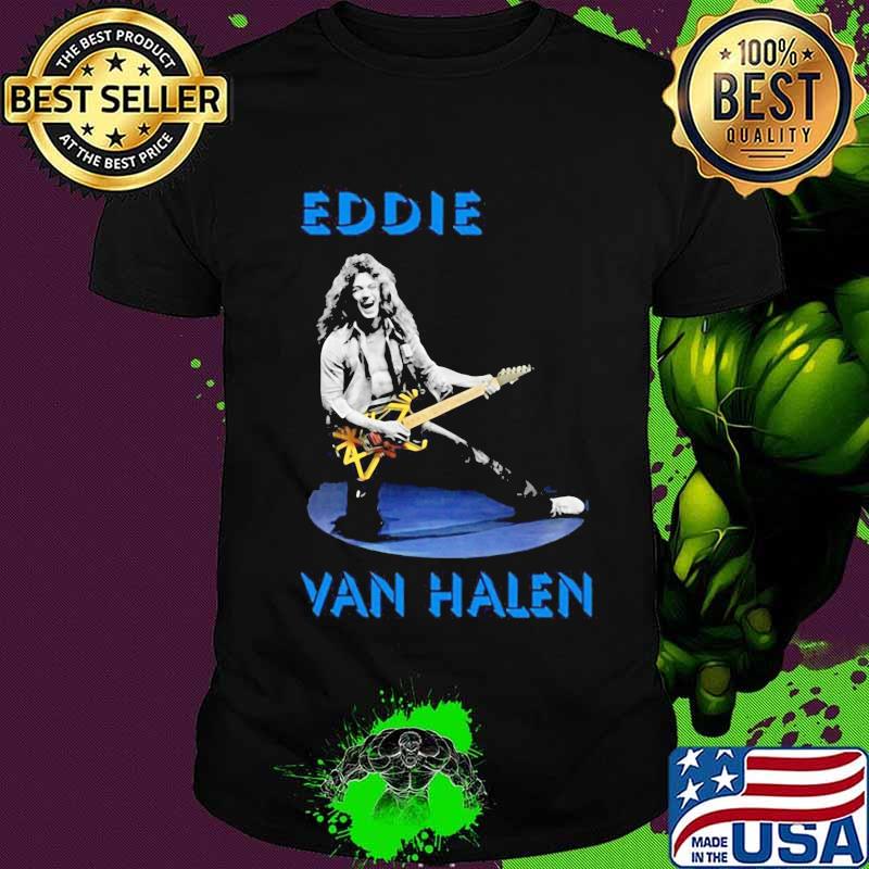 Eddie van halen playing guitar vintage shirt