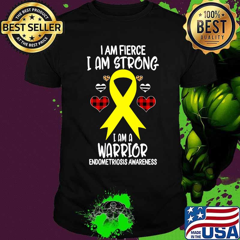 Endometriosis Awareness Ribbon I Am Fierce Strong Warrior Le Premium T-Shirt