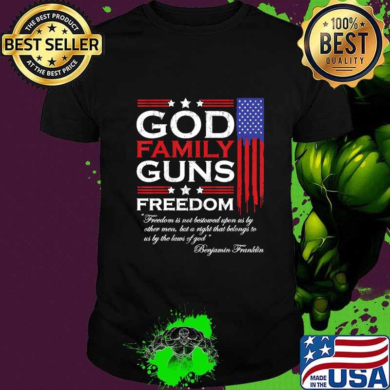 FAMILY GOD GUNS AND FREEDOM CHRISTIAN MAGA 2020 TRUMP T-Shirt