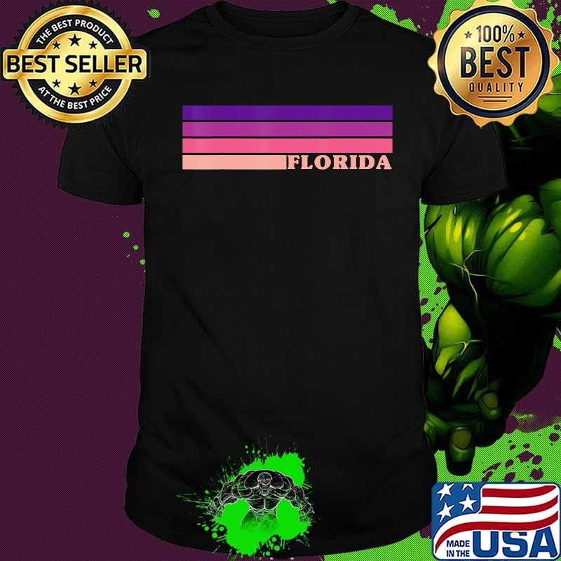 Florida Colorful Purple Pink 70s Style Retro Shirt