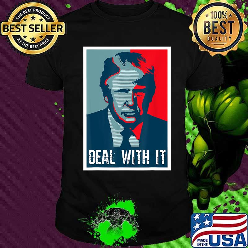 Funny Deal With It President Donald Trump Retro T-Shirt