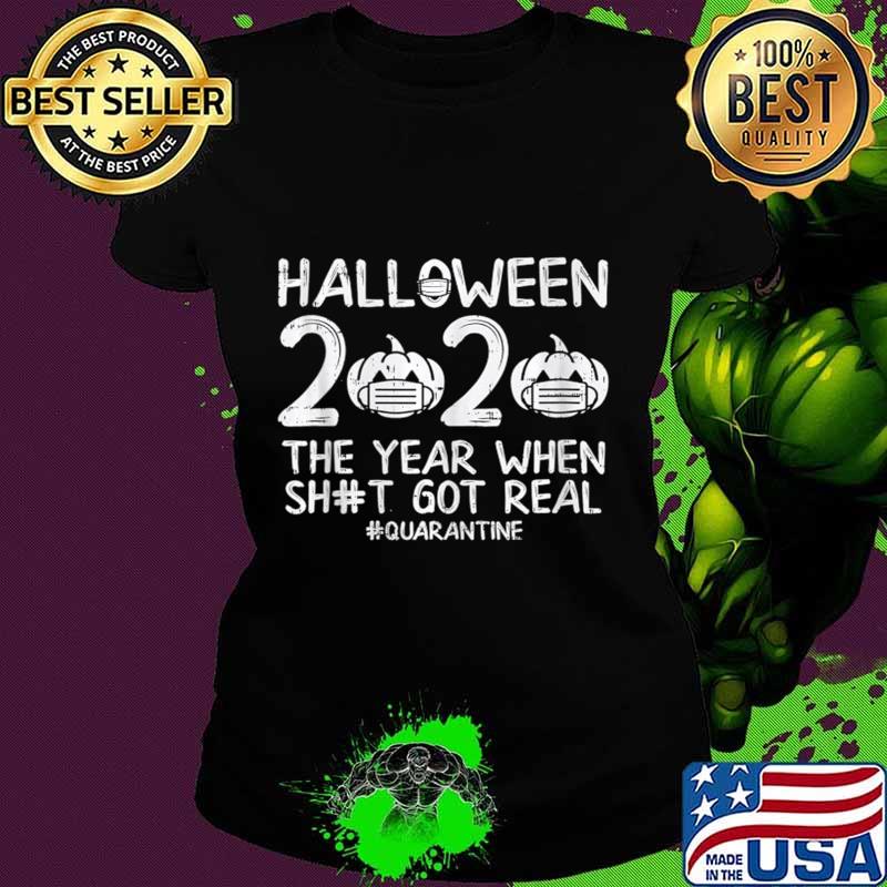 Halloween 2020- Halloween Quarantine Costume Pumpkin mask s Ladies tee Halloween 2020- Halloween Quarantine Costume Pumpkin mask s Ladies tee