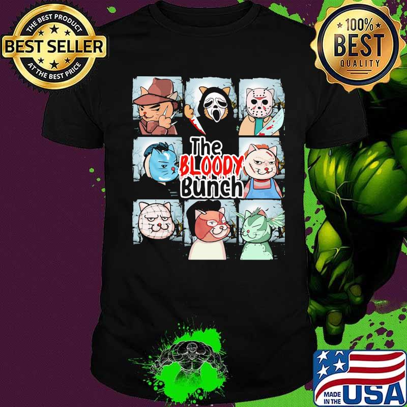 Halloween horror cat characters the bloody bunch shirt Halloween horror cat characters the bloody bunch shirt