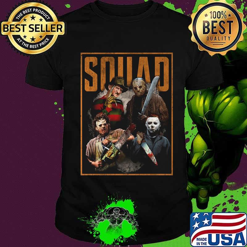 Halloween horror characters squad shirt