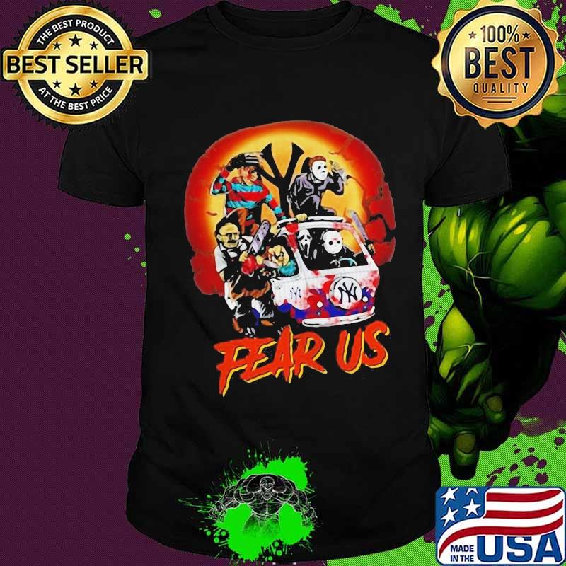 Halloween new york yankees horror characters fear us shirt