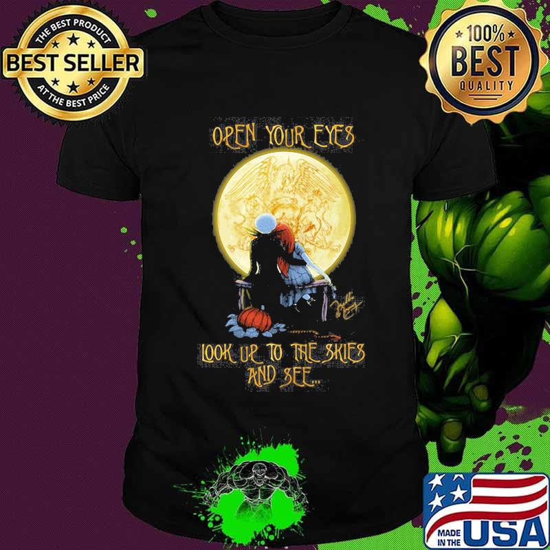 Halloween nightmare open your eyes look us to the skies and see moon shirt