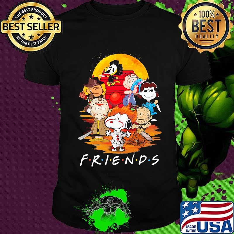 Halloween peanuts horror characters friends shirt