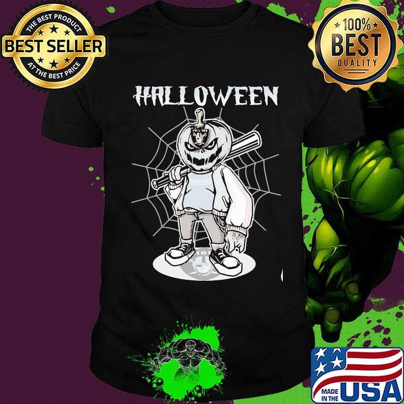 Halloween pumpkin oklahoma raiders baseball players shirt
