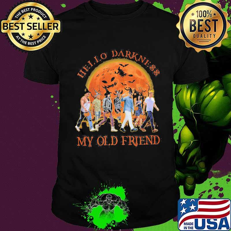 Halloween witch hello darkness my old friend moon shirt