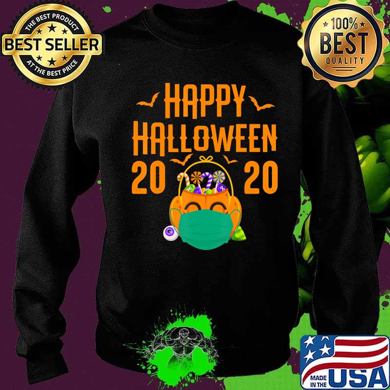 Happy Halloween 2020 Jack O Lantern In Mask Funny Quarantine T-Shirt Sweater Happy Halloween 2020 Jack O Lantern In Mask Funny Quarantine T-Shirt Sweater
