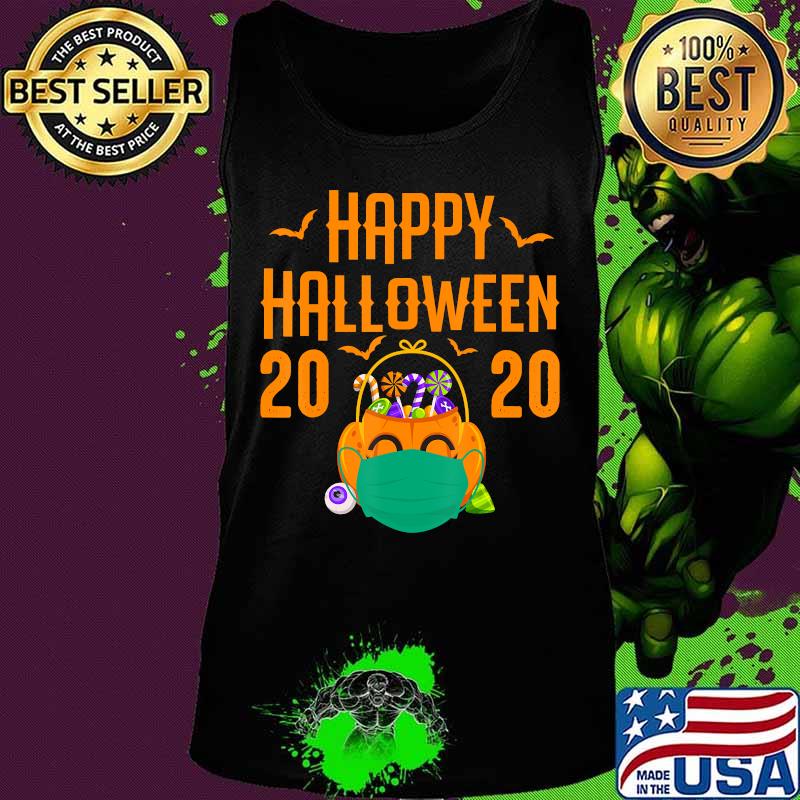 Happy Halloween 2020 Jack O Lantern In Mask Funny Quarantine T-Shirt Tank top Happy Halloween 2020 Jack O Lantern In Mask Funny Quarantine T-Shirt Tank top