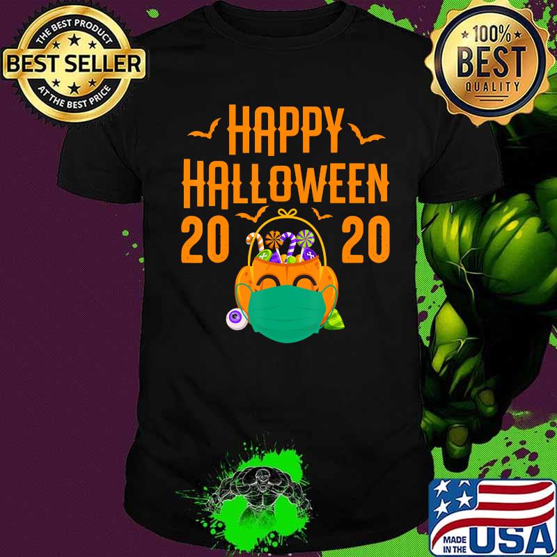 Happy Halloween 2020 Jack O Lantern In Mask Funny Quarantine T-Shirt