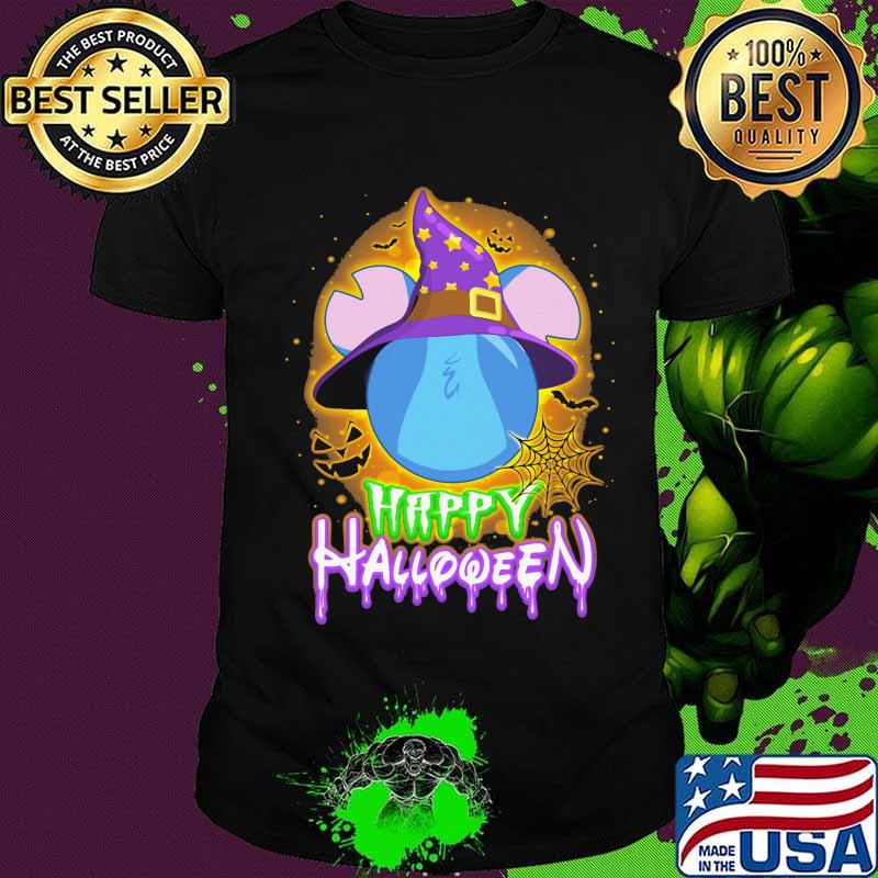 Happy halloween mickey mouse stitch witch moon shirt