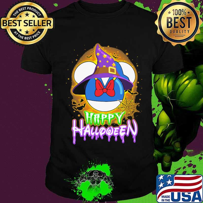 Happy halloween minnie mouse witch moon shirt