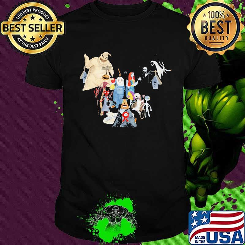 Happy halloween nightmare characters cartoon shirt