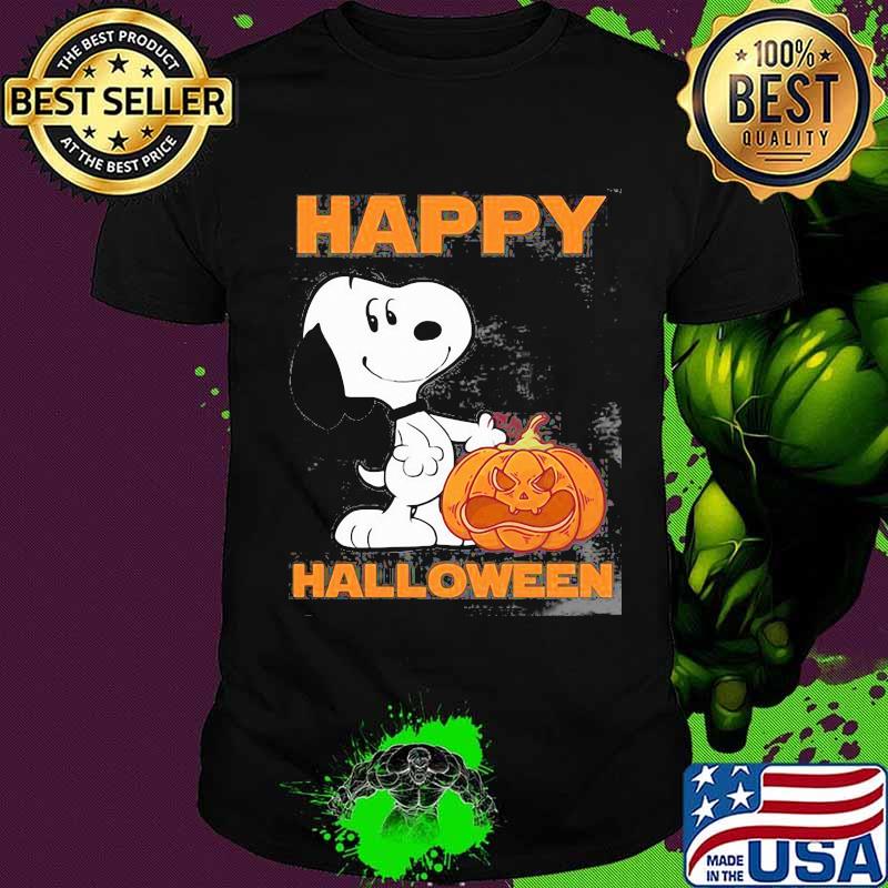 Happy halloween snoopy hug pumpkin shirt