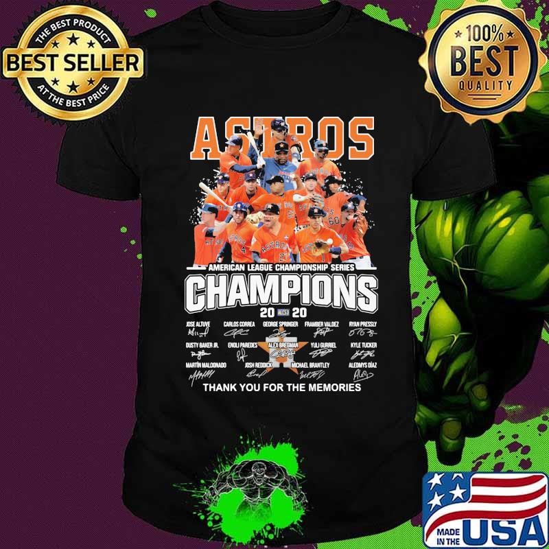 Houston astros american league championship series champions thank you for the memories signatures shirt