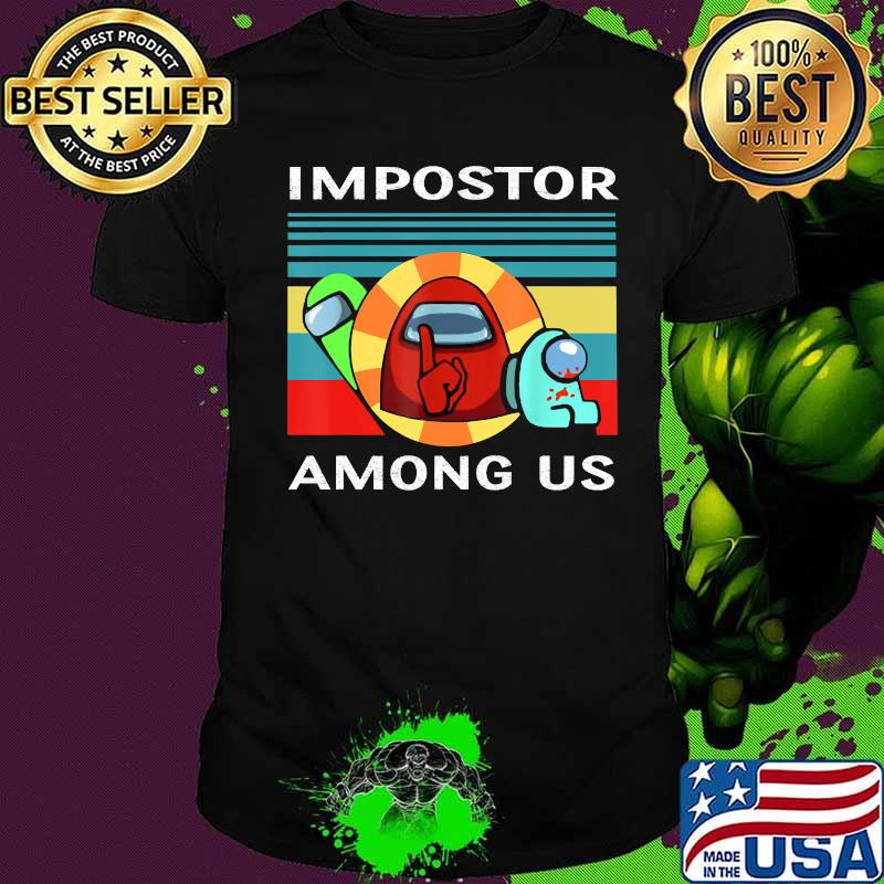 Impostor Among-us funny vintage game sus T-Shirt