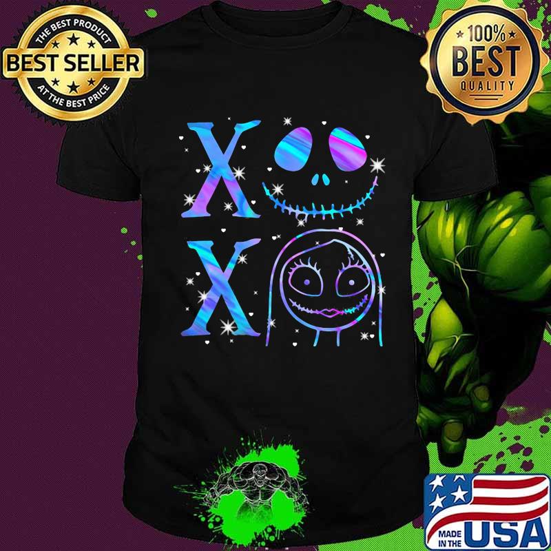 Jack skellington and sally xo xo hologram shirt