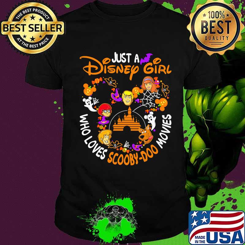 Just a disney girl who loves scooby-doo movies halloween shirt
