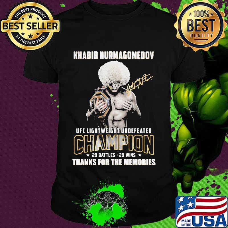 Khabib nurmagomedov champions signature shirt