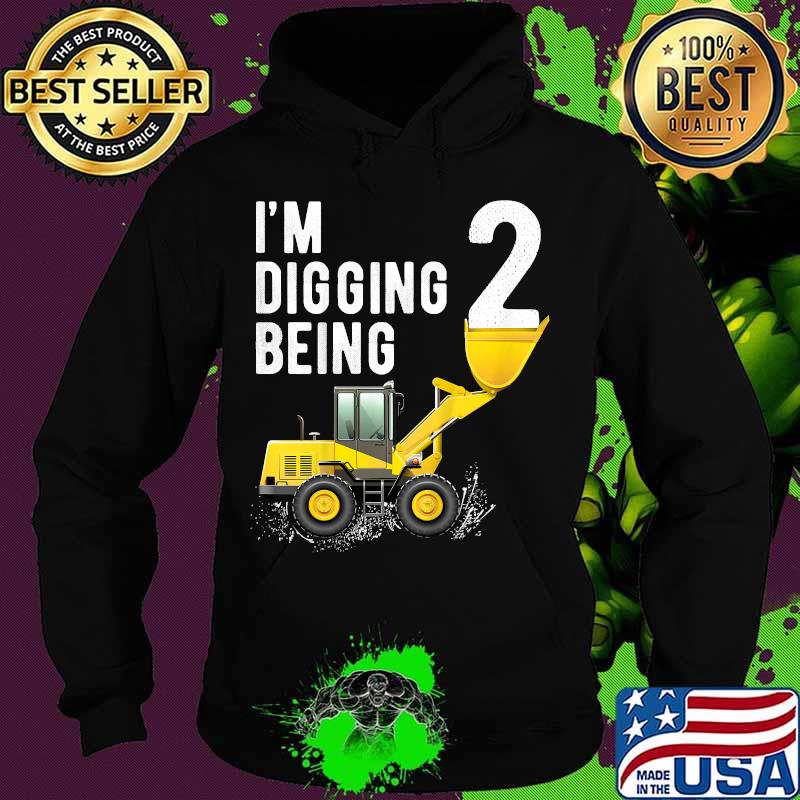 Kids 2nd Birthday boy Bulldozer Construction 2 Year Old T Shirt Hoodie Kids 2nd Birthday boy Bulldozer Construction 2 Year Old T Shirt Hoodie