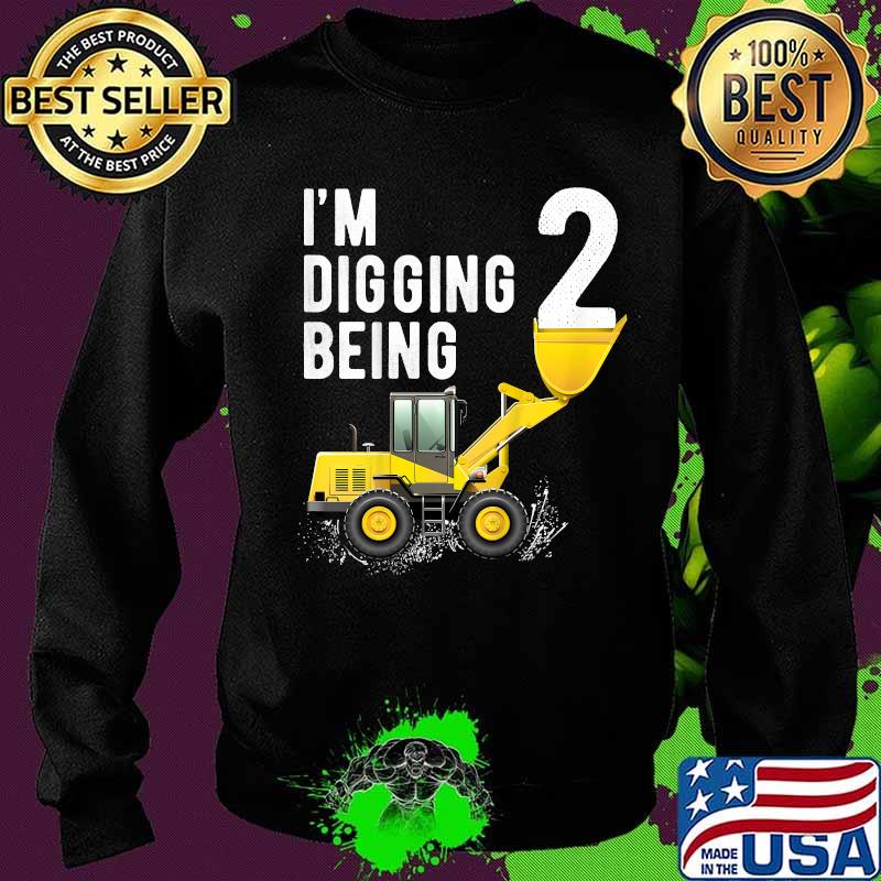 Kids 2nd Birthday boy Bulldozer Construction 2 Year Old T Shirt Sweater Kids 2nd Birthday boy Bulldozer Construction 2 Year Old T Shirt Sweater