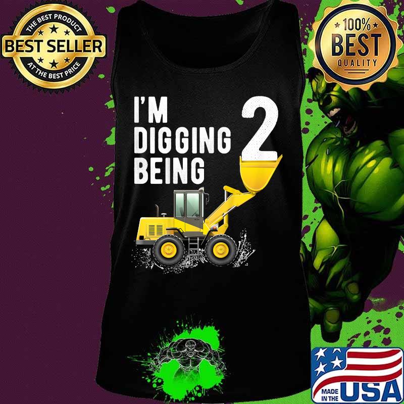 Kids 2nd Birthday boy Bulldozer Construction 2 Year Old T Shirt Tank top Kids 2nd Birthday boy Bulldozer Construction 2 Year Old T Shirt Tank top