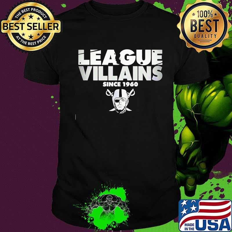 League villains since 1960 oklahoma raiders football shirt