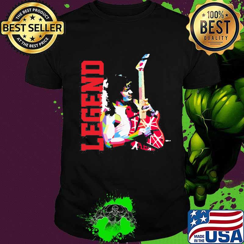 Legend eddie van halen playing guitar shirt