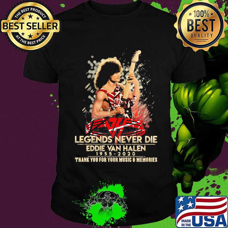 Legends never die eddie van halen 1955 2020 thank for the memories signatures shirt Legends never die eddie van halen 1955 2020 thank for the memories signatures shirt