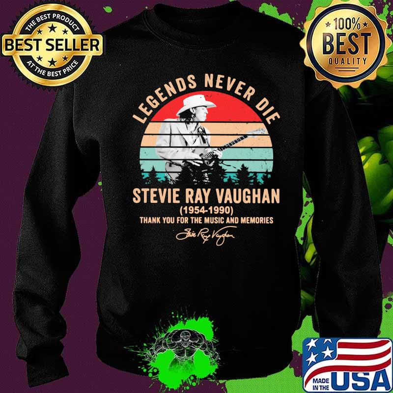 Legends never die stevie ray vaughan 1954 1990 thank you for the music and memories signature vintage retro s Sweater Legends never die stevie ray vaughan 1954 1990 thank you for the music and memories signature vintage retro s Sweater